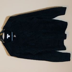 Joe Fresh| NWT Midnight Black Hairy Textured Crew Sweater Polyester Blend